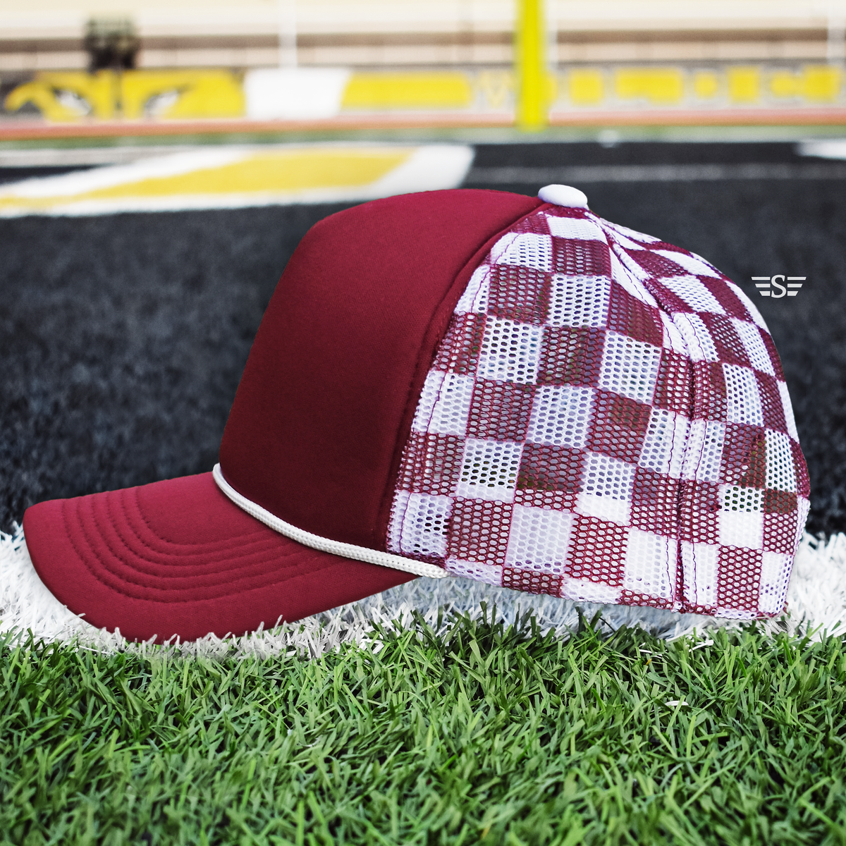 Checkered Mesh Back Cap – Desert Darling Co.